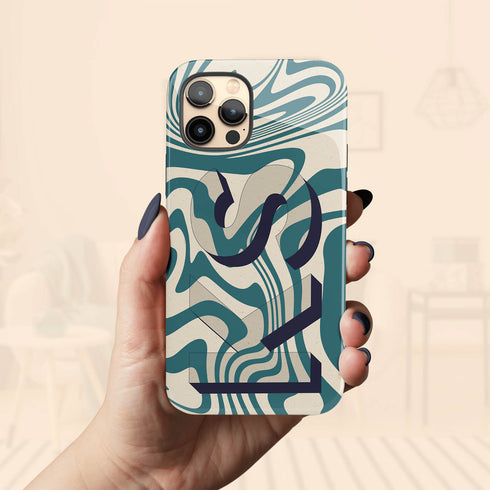 Custom Twister 3D Initials iPhone Case